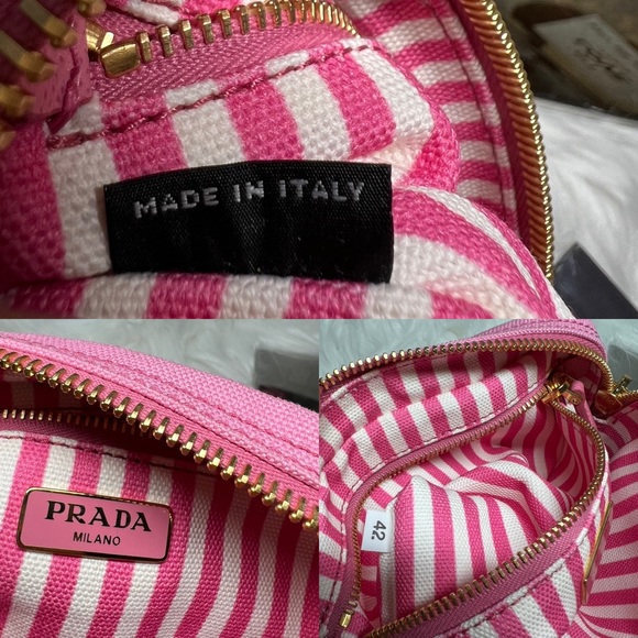 Authentic prada canapa logo pouch converted into crossbody/sling/shoulder bag - Picture 14 of 17
